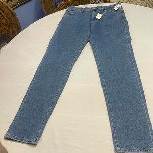 NWT Warp + Weft Clare Puebla Tapered Denim Jeans Size 35 X 32 New